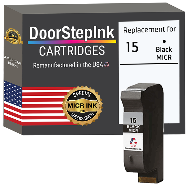Micr Ink Suples HP 15 Black MICR Ink Cartridge-Magnetic Ink Cartridge | DoorStepInk