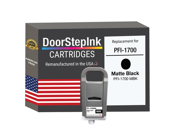 DoorStepInk Brand for Canon PFI-1700 Matte Black Remanufactured in U.S.A Ink Cartridges