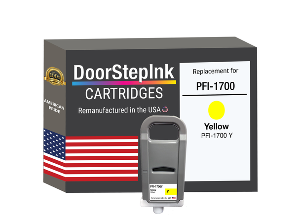 DoorStepInk Brand for Canon PFI-1700 Yellow Remanufactured in U.S.A Ink Cartridges