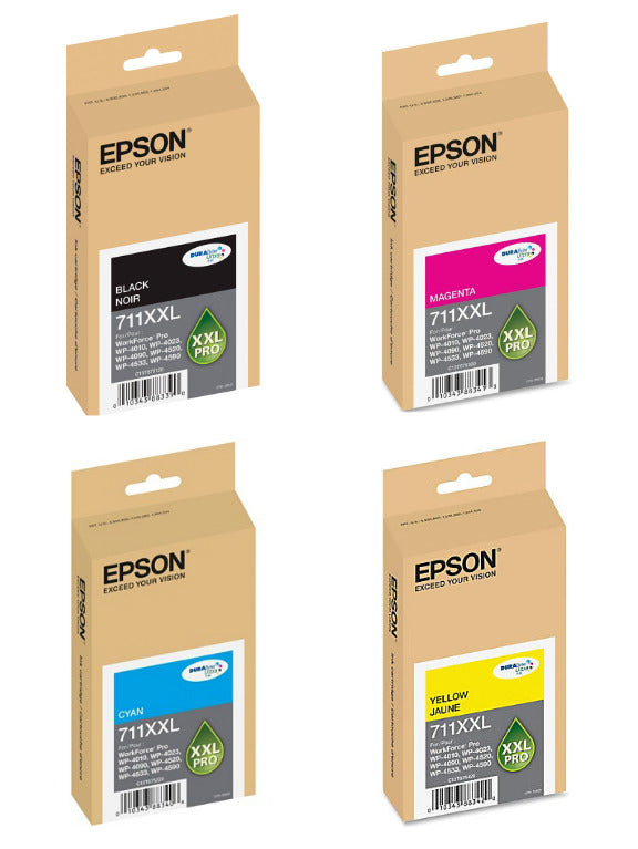 Epson 711XXL Extra High Capacity Ink Cartridge Complete Color Set