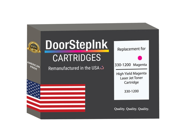 Remanufactured in the USA For Dell 330-1200 High Yield Magenta Laser Toner Cartridge, 330-1200