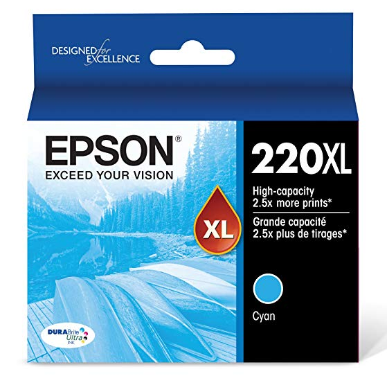 Epson 220XL High-capacity Cyan Ink Cartridge