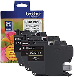 Original Brother LC3013XL Cyan, Magenta and Yellow Ink Cartridges