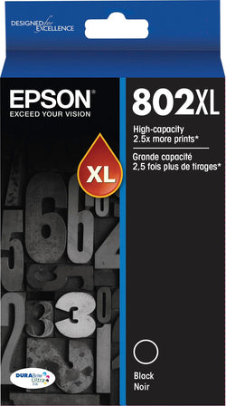 Original Epson 802XL Black High Yield Ink Cartridge