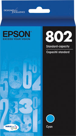 Original Epson 802 Cyan Standard Yield Ink Cartridge