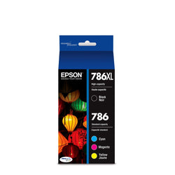 Epson 786XL Black and 786 Cyan, Magenta, Yellow Ink Cartridges