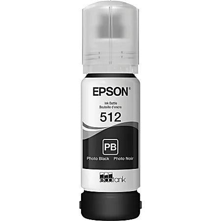 Original Epson 512 EcoTank Photo Black Ink Bottle, T512120-S