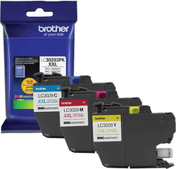 Brother LC3029 High-Yield Cyan, Magenta, Yellow Ink Cartridges, Pack Of 3