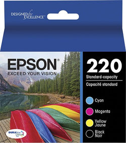 Epson 220 4-Pack Ink Cartridges- Black/Cyan/Magenta/Yellow