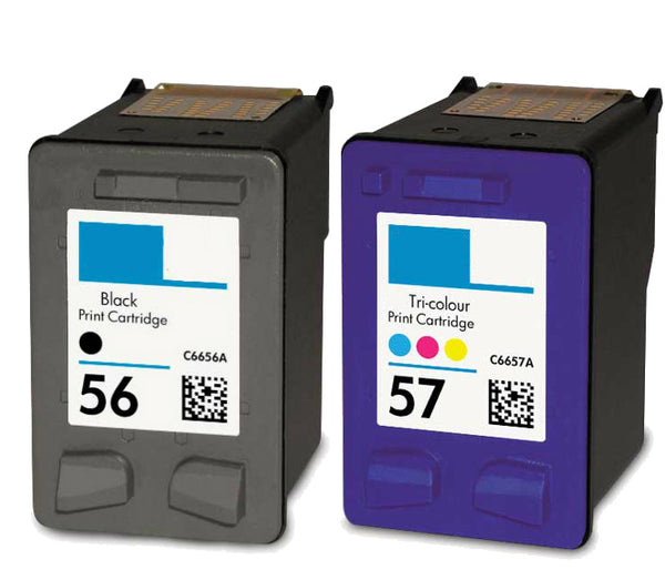 57 Printer HP 56 Black and 57 Tricolor Ink Cartridges- Combo Pack | DoorStepInk
