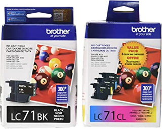 Original Brother LC71 Black, Cyan, Magenta, Yellow Ink Cartridges