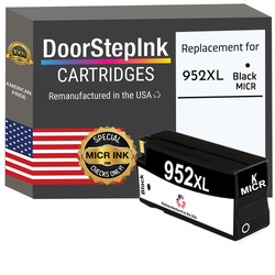 DoorStepInk Brand for HP 952XL Black MICR Remanufactured in the USA Ink Cartridge