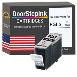DoorStepInk Brand for Canon PGI-5BK Black Remanufactured in USA Ink Cartridge