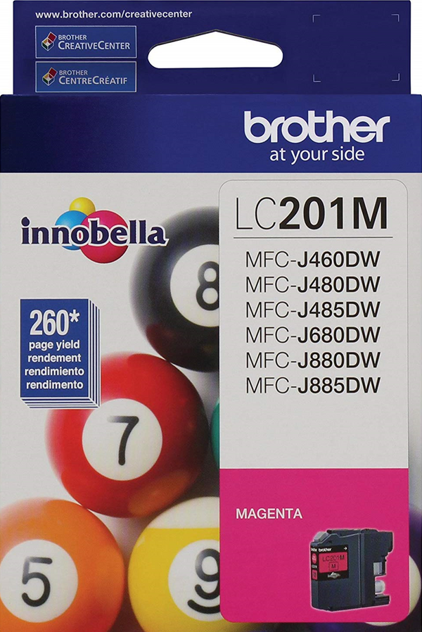New Genuine Brother LC201 Magenta Ink Cartridges