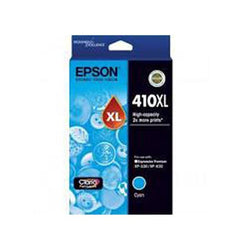 Epson 410XL Claria Premium High-Yield Cyan Ink Cartridge, T410XL220-S