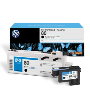 HP 80 (C4820A) Black Printhead & Printhead Cleaner