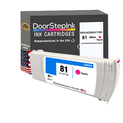 DoorStepInk Remanufactured in the USA Ink Cartridge for HP 81 680mL Magenta