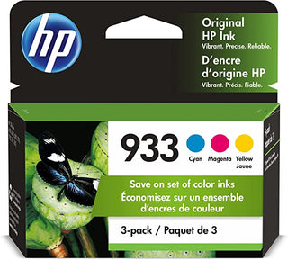 Original HP 933 Cyan, Magenta, Yellow Ink Cartridges (3-pack)
