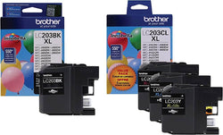 Brother LC203XL High Yield Black / 3 Color  Ink Cartridge (4-Pack)