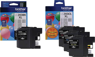Brother LC203XL High Yield Black / 3 Color  Ink Cartridge (4-Pack)