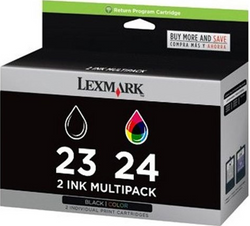 Lexmark #23/#24 (18C1571) Black and Color Ink Cartridge Combo Pack