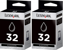Lexmark (18C0533) NO.32  Ink Cartridges (Black, 2-Pack)