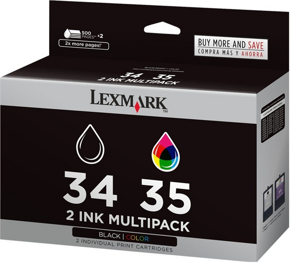 Genuine NEW Lexmark 18C0535 #34/#35 Ink Combo Pack