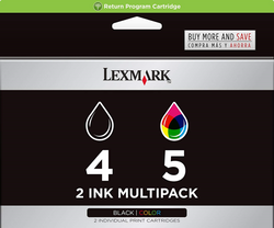 Lexmark #4 & #5 Black/Color Combo Pack