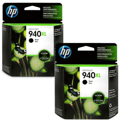 2 Pack HP 940XL (C4906AN)  Black High Yield Ink Cartridge