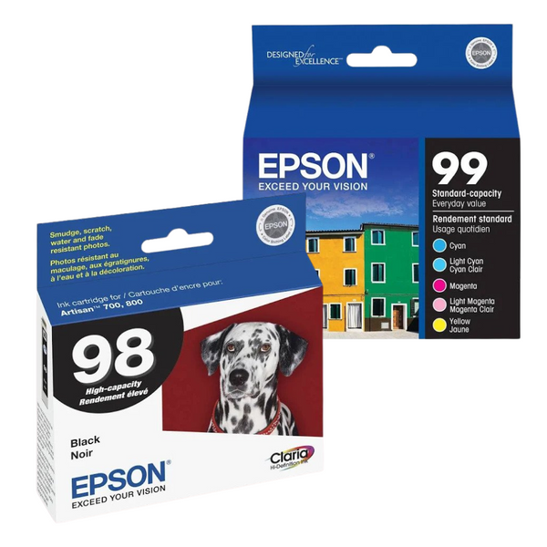 Original Epson T098/T099 Black and Color Ink Cartridge-6 Pack