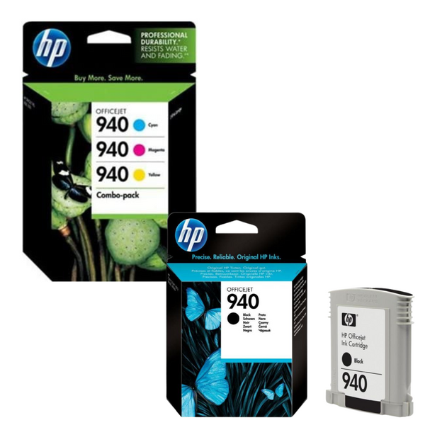 HP 940 Black, Cyan, Magenta, Yellow Ink Cartridges ( 4 Pack )