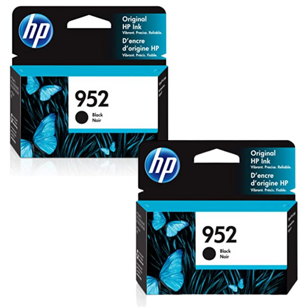 New Genuine HP 952 (F6U15AN) Black Ink Cartridge- 2 Pack