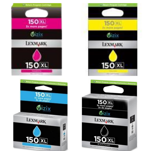 Lexmark #150XL Black, Cyan, Magenta & Yellow Ink Cartridge