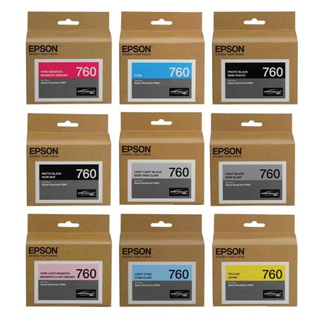 Epson T760 Ultrachrome HD Ink Cartridge Complete Set