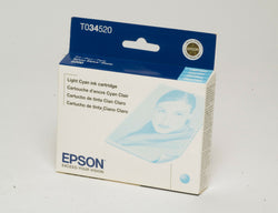 New Genuine Epson 34 (T0345) Light Cyan Ink Cartridge