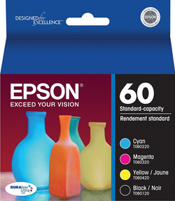 New Genuine  Epson 60 4 Pack Ink Cartridges