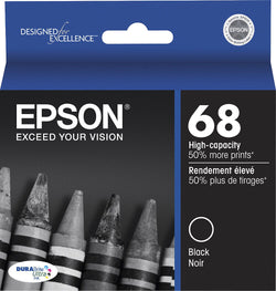 New Genuine Epson 68 Black Ink Cartridge