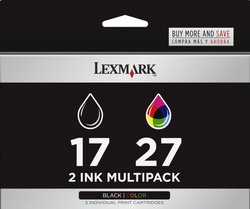Genuine Lexmark 17/27 Black and Color Ink Cartridge - 2 Pack