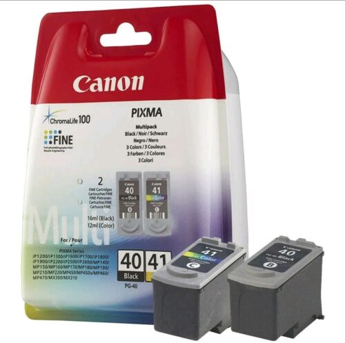 Canon PG-40 Black and Cl-41 Color Ink Cartridge