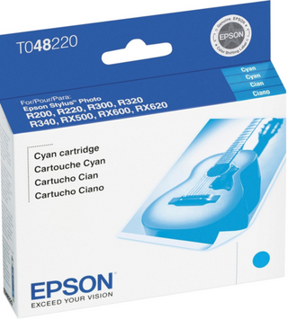New Genuine Epson T0482 Cyan Ink Cartridge