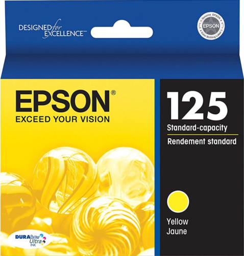 New Genuine Epson 125 Yellow Ink Cartridge