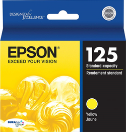 New Genuine Epson 125 Yellow Ink Cartridge