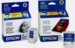 Original Epson S020191, S020108 Black & Color Ink Cartridges