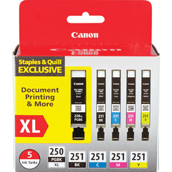 Canon PGI 250 XL251 Black & Color Ink Cartridge ( 5 Pack)
