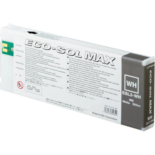 Roland ESL4 Eco-Sol White Ink Cartridges - 220 ML