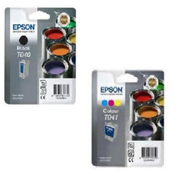 Original Epson T040 Black T041 Color Ink Cartridges